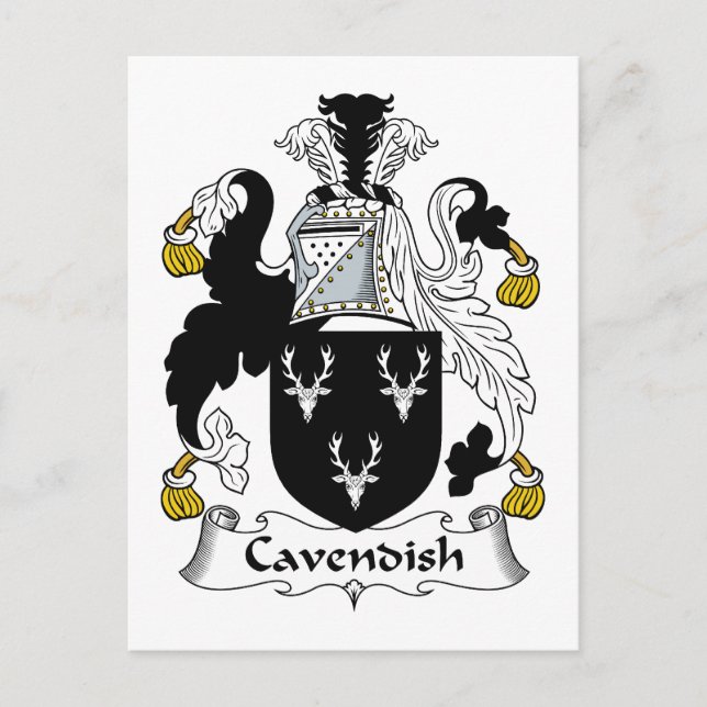 Cavendish Family Crest Postcard (Front)