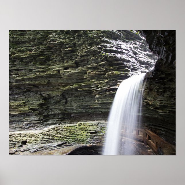 Cavern Cascade, Watkins Glen State Park, New York Poster (Front)