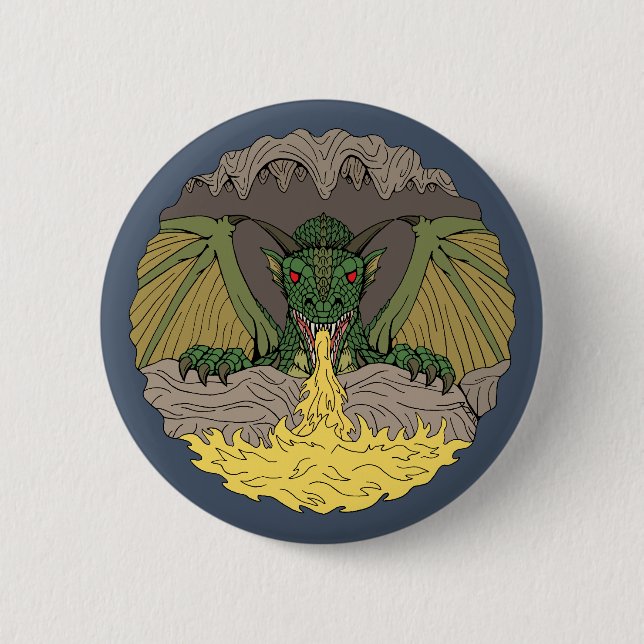 Cavern Dragon 2016 6 Cm Round Badge (Front)