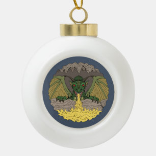 Cavern Dragon 2016 Ceramic Ball Christmas Ornament