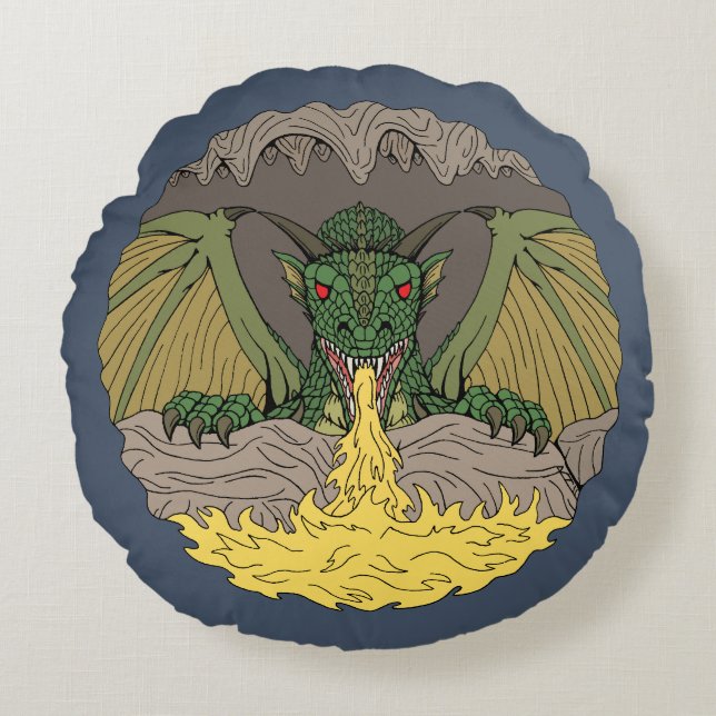 Cavern Dragon 2016 Round Cushion (Front)