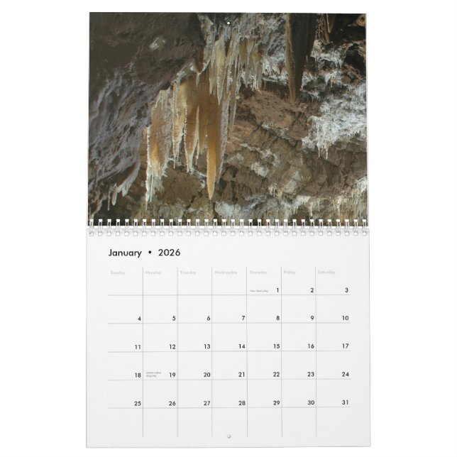 Caves Calendar (Jan 2026)