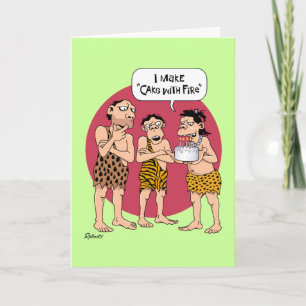 Cavewoman Birthday Card