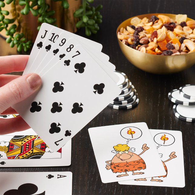 Cavewoman Thinking of Fire Stick Playing Cards (Creator Uploaded)