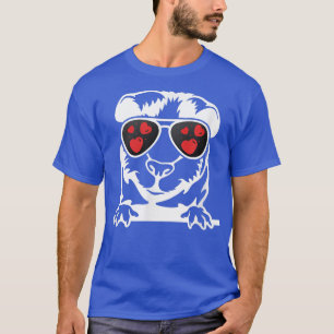 Cavie Heart Sunglasses Cool Guinea Pig Valentine's T-Shirt