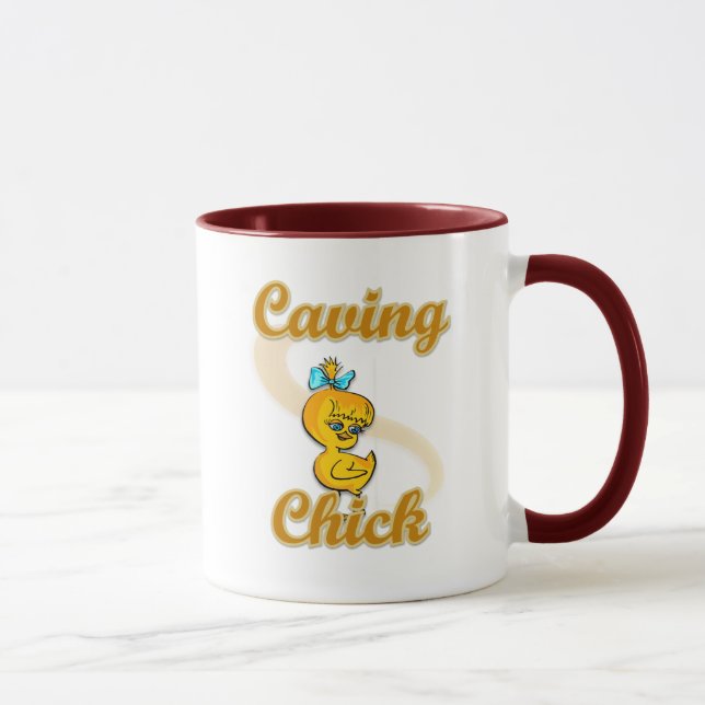 Caving Chick Mug (Right)