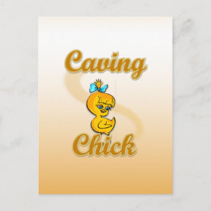 Caving Chick Postcard