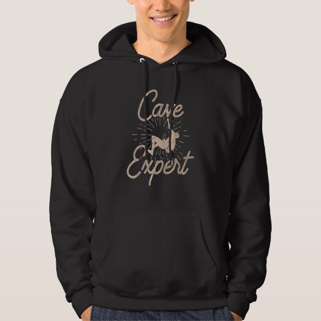 Caving Expert Cave Exploring Explorer Hobby Hoodie (Front)