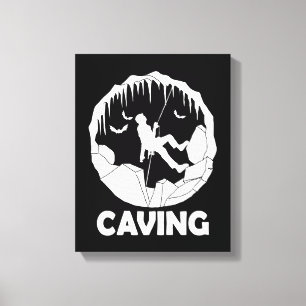Caving - Speleology Cave Exploration Canvas Print