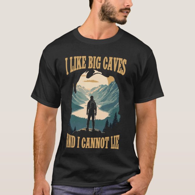 Caving Spelunking Wild Caves T-Shirt (Front)