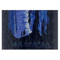 Caving Travel Cavern Vintage Travel Poster