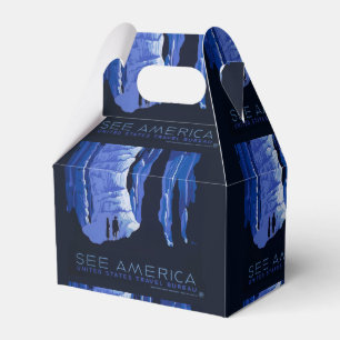 Caving Travel Cavern Vintage Travel Poster Favour Box