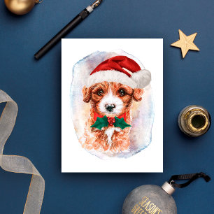 Cavoodle Christmas Gifts For Dogs Lovers Holiday Postcard