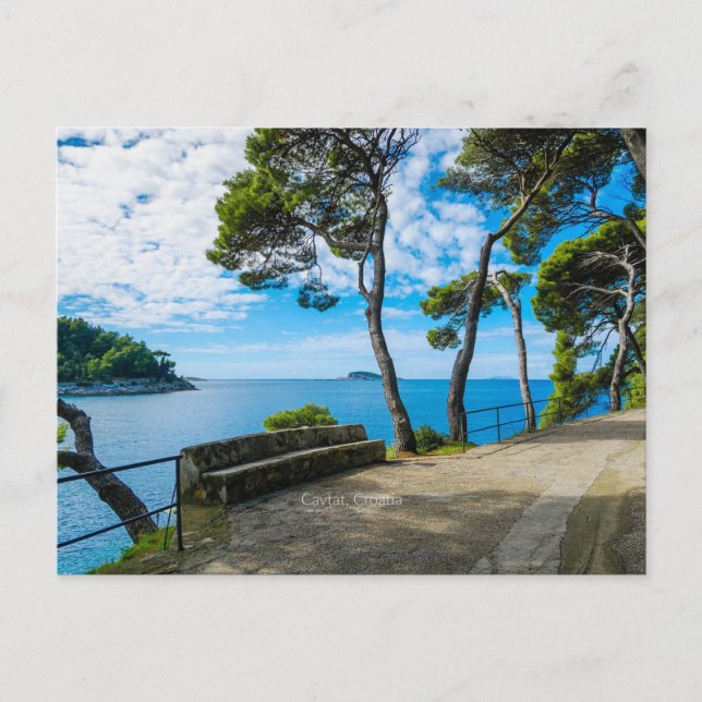 Cavtat, Croatia picturesque photograph, Postcard (Front)