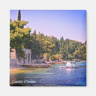 Cavtat, Croatia View of Beach Holiday Magnet