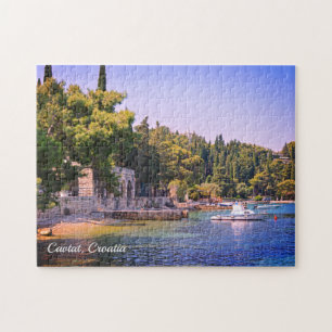 Cavtat, Croatia View of Beach Jigsaw Puzzle