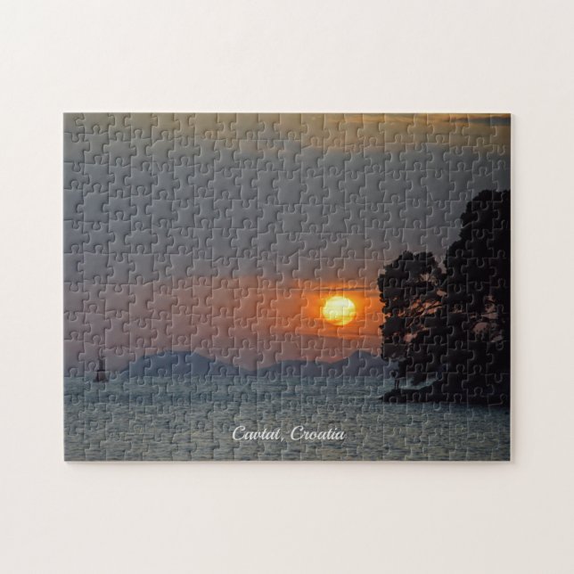 Cavtat, Croatia view of Sunset Holiday Jigsaw Puzzle (Horizontal)