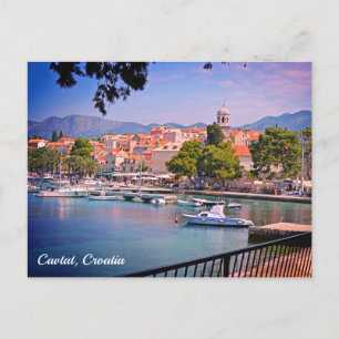 Cavtat, Croatia view of the Town Holiday Postcard