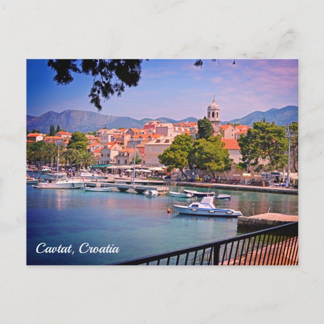 Cavtat, Croatia view of the Town Holiday Postcard (Front)