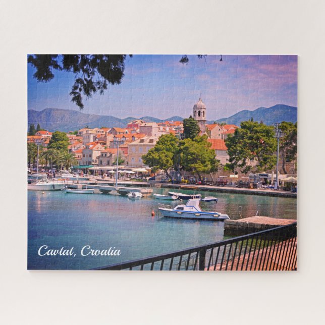 Cavtat, Croatia view of the Town Jigsaw Puzzle (Horizontal)