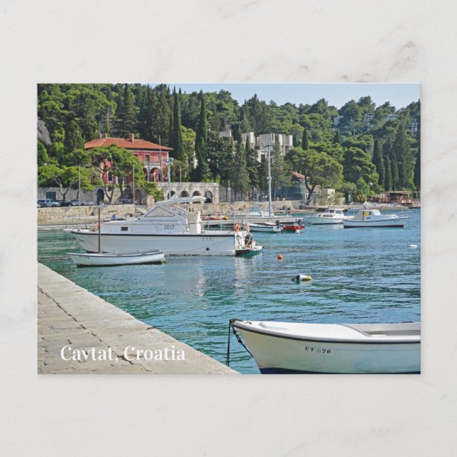 Cavtat, Croatia view of the Water Holiday Postcard (Front)