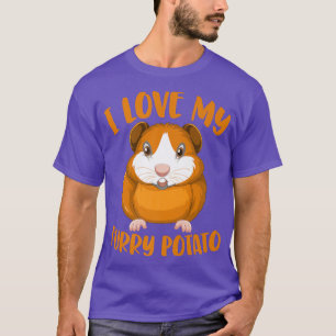 Cavy Lovers Guinea Pig Owners I Love My Furry Pota T-Shirt