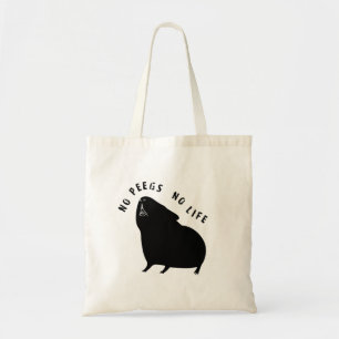 Cavyart No Peegs No Life Tote (Short Haired) Bag