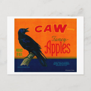 Caw Apple Crate LabelMedford, OR Postcard
