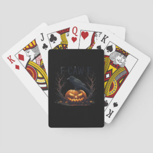 Caw-F's Spooky Pumpkin Halloween Classic Playing Cards