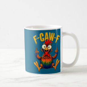 Caw Rooster Funny Bird Chicken Graphic Art Coffee Mug