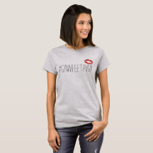 #cawfeetawk grey t-shirt (with lips)