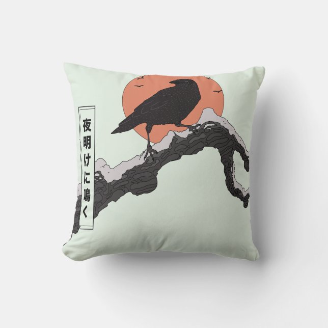 Cawing at Dawn  Cushion (Front)