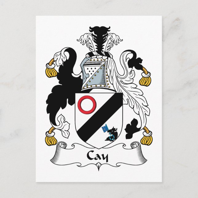 Cay Family Crest Postcard (Front)