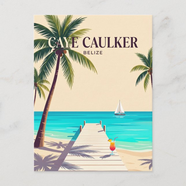 Caye Caulker Belise Postcard (Front)