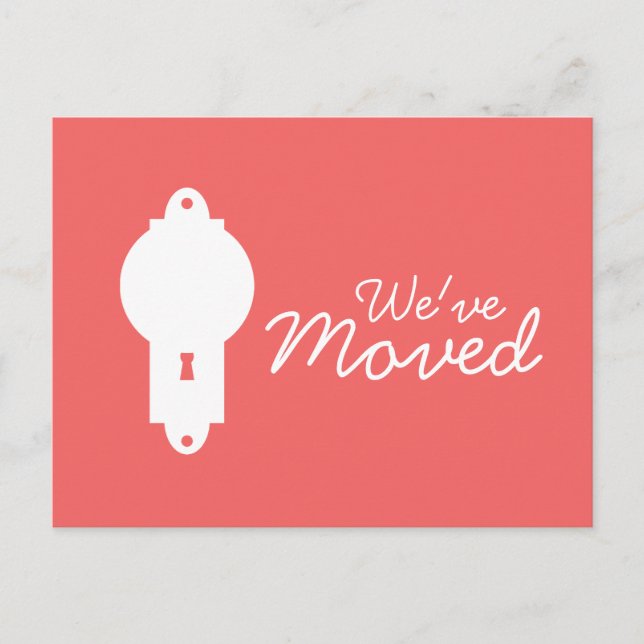 Cayenne Door Knob We've Moved Postcards (Front)