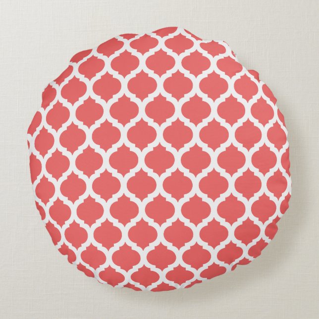 Cayenne Moroccan Pattern Round Pillows (Back)