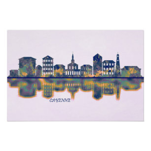 Cayenne Skyline Poster