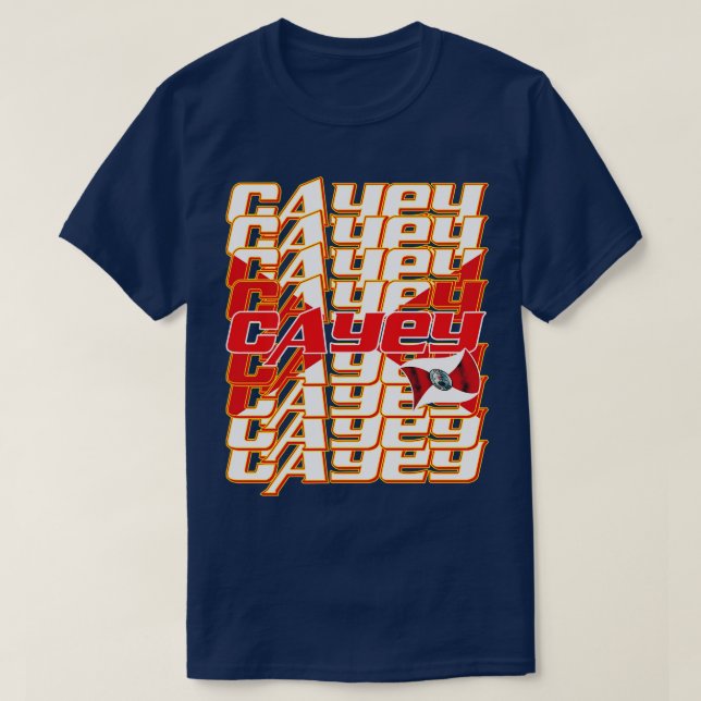 Cayey Cascade text T-Shirt (Design Front)