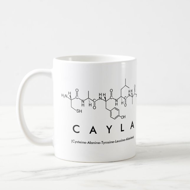 Cayla peptide name mug (Left)