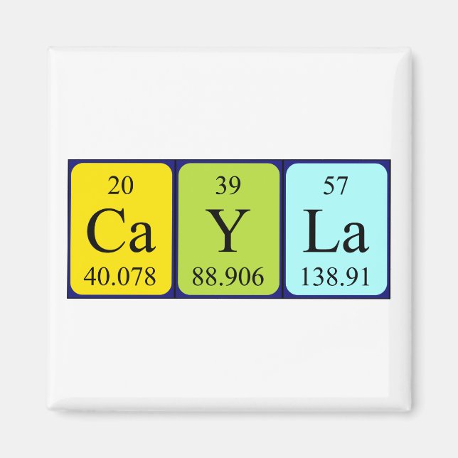 Cayla periodic table name magnet (Front)
