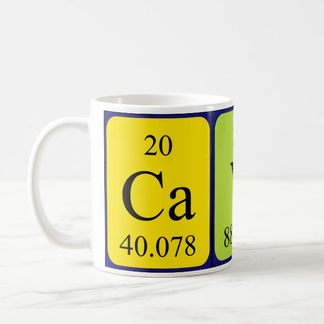 Cayla periodic table name mug (Left)