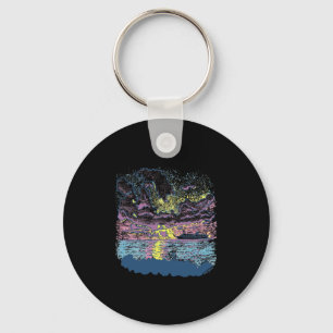 Cayman Cruise Ship At Sunset Key Ring