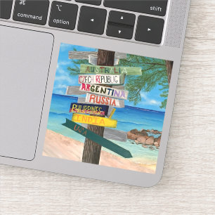 Cayman Islands Beach Travel Ocean Vinyl
