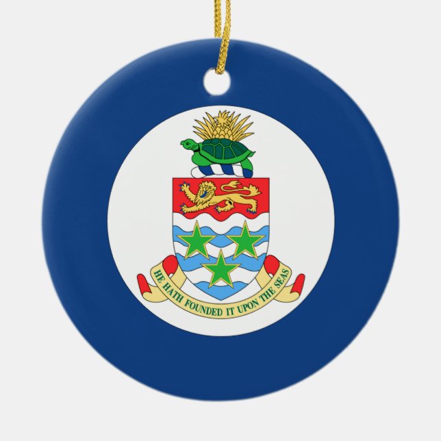 Cayman Islands Ceramic Tree Decoration (Front)