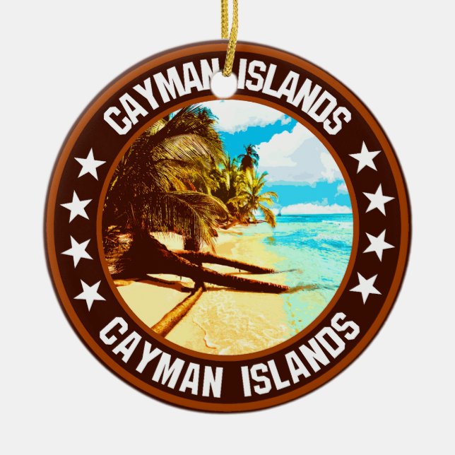 Cayman Islands                                     Ceramic Tree Decoration (Front)