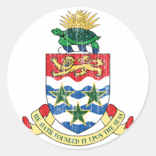 Cayman Islands Coat Of Arms Classic Round Sticker