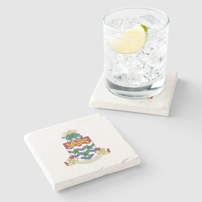 Cayman Islands coat of arms Stone Coaster (Side)