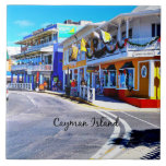 Cayman Islands Colorful Shops Tile<br><div class="desc">Colorful shops of Cayman Islands.</div>