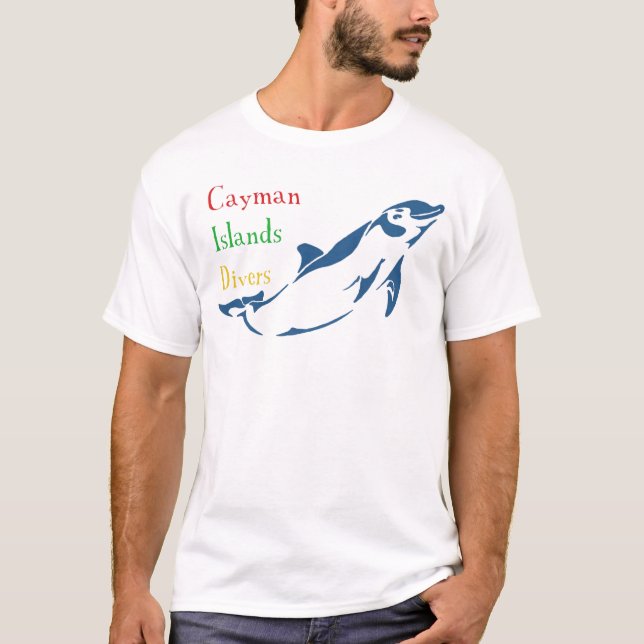 Cayman Islands Divers - Dolphin (front) T-Shirt (Front)