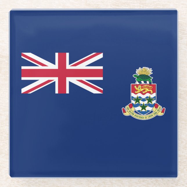 Cayman Islands Flag Glass Coaster (Front)